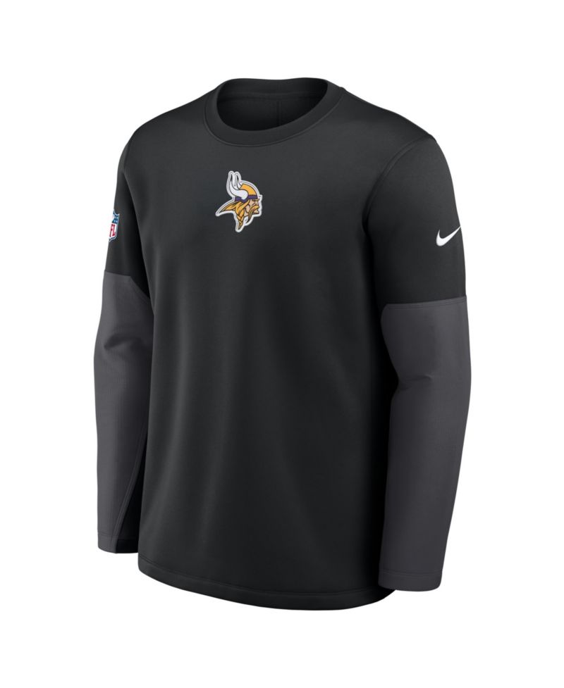 Men's Black Minnesota Vikings Sideline Scripted to Win Performance Long Sleeve T-Shirt