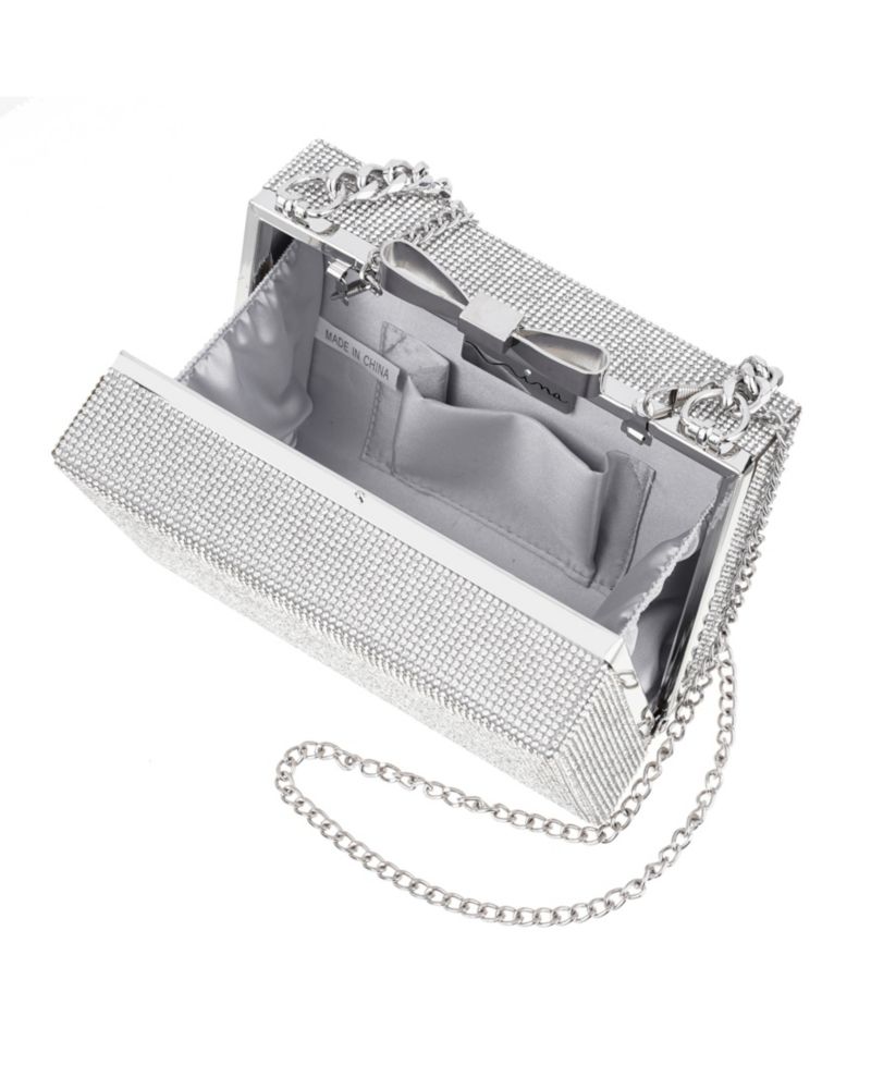 Regalo All Over Crystal Box Mini Clutch Handbag