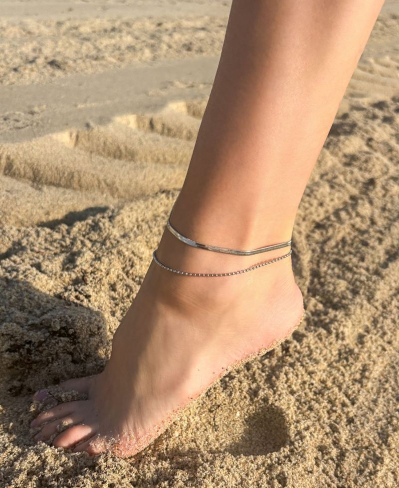 Tarnish Resistant Silver Layered Anklet