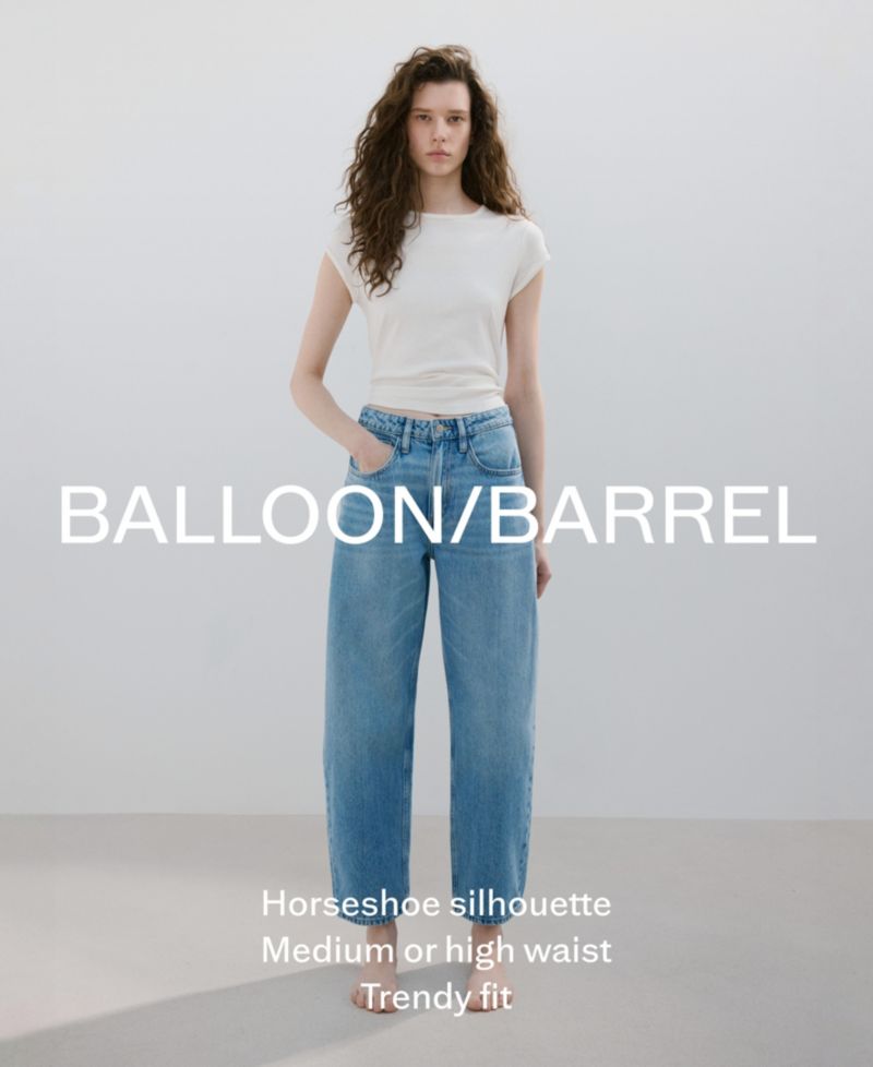 Women's High-Waisted Barrel Jeans