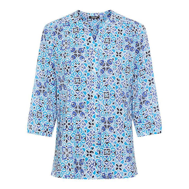 Women's Panneaux Tile Print Tunic Shirt