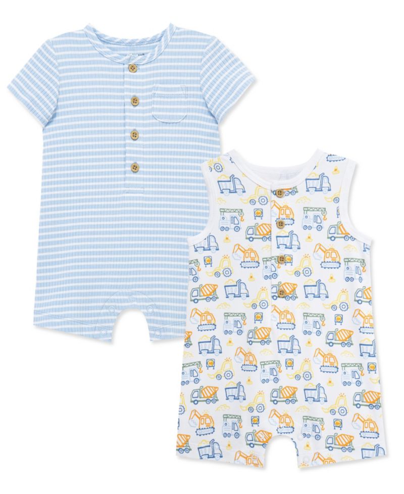 Baby Boys' Crewneck Romper, 2-Piece Set
