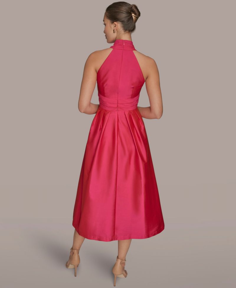 Women's A-Line Halter Midi Dress