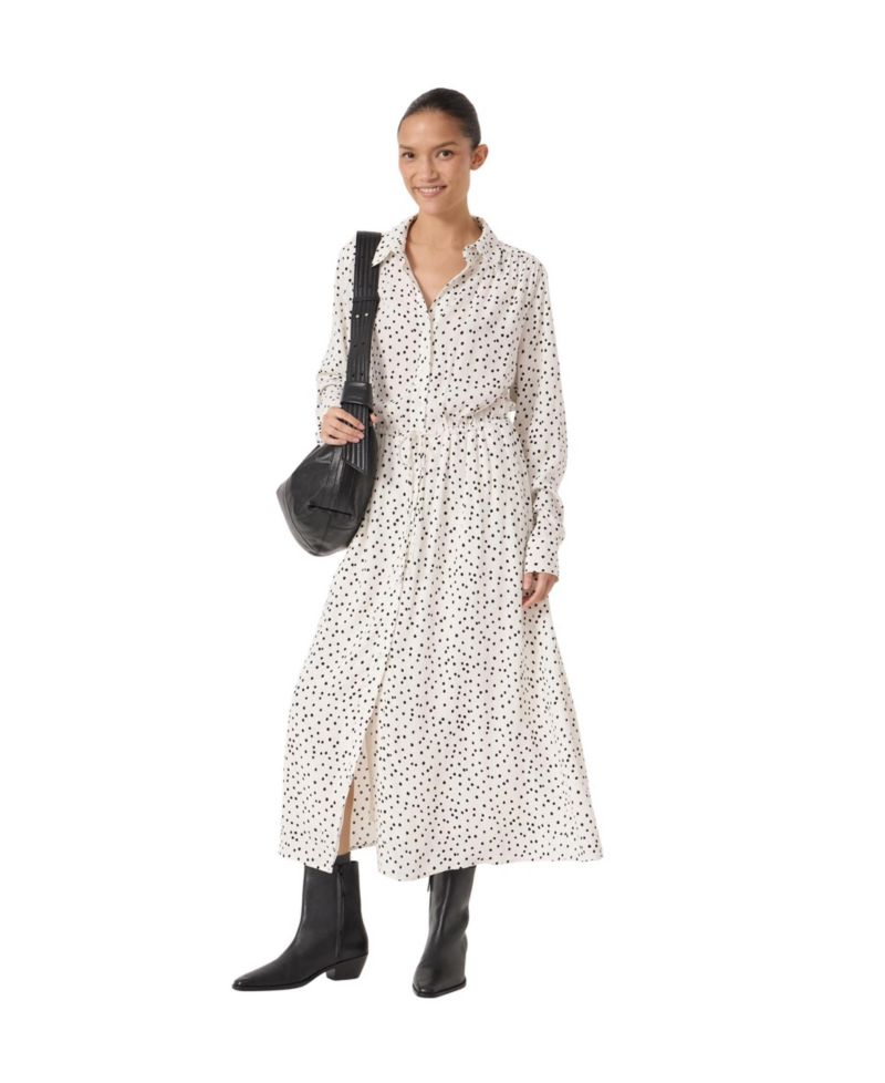 Women's Rosey Polka Dot Midi Shirt Dress