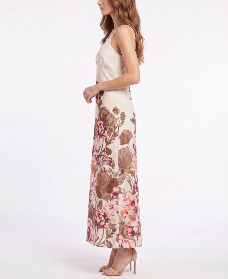 Women's Floral Sweetheart Midi Dress