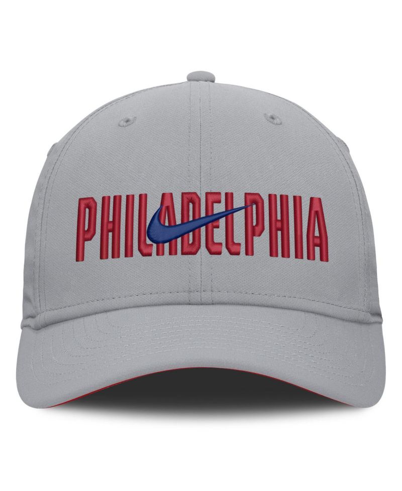 Men's Gray Philadelphia Phillies Primetime Rise Dri-FIT Flex Hat