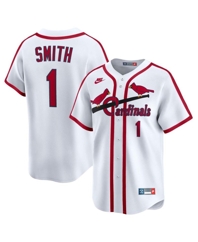 Men's Ozzie Smith White St. Louis Cardinals Throwback Cooperstown Collection Limited Jersey