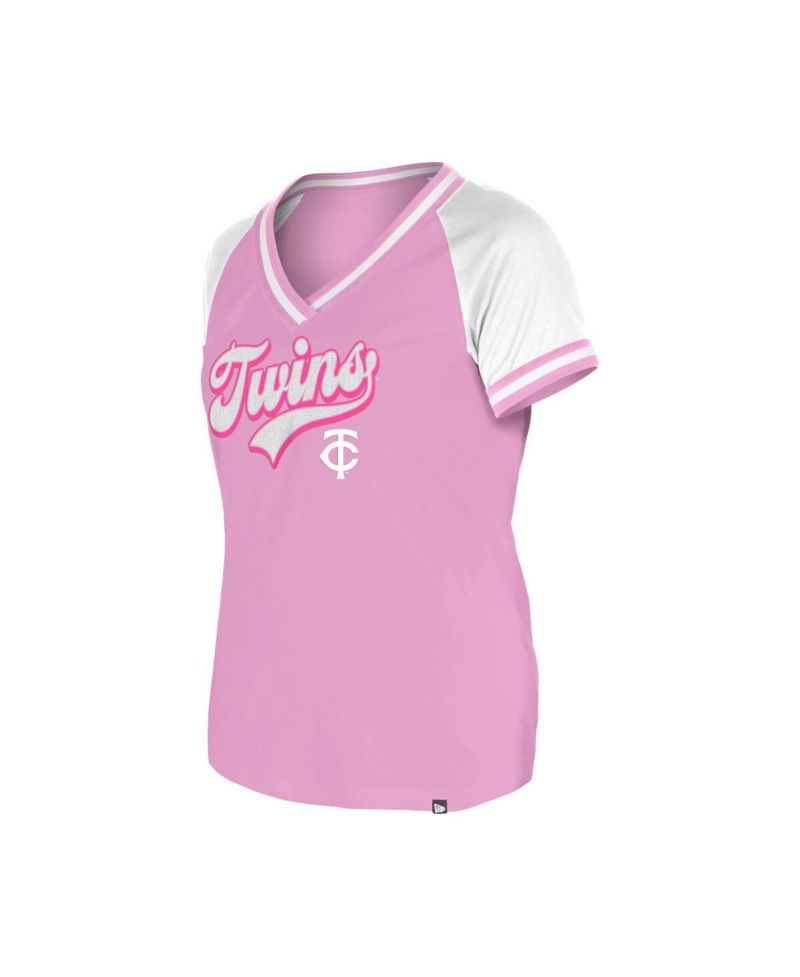 Women's Light Pink Minnesota Twins Gameday V-Neck T-Shirt