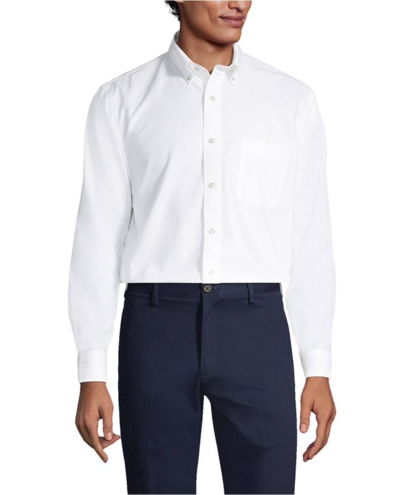 Women's Men's Tall Traditonal Fit Solid No Iron Supima Oxford Dress Shirt
