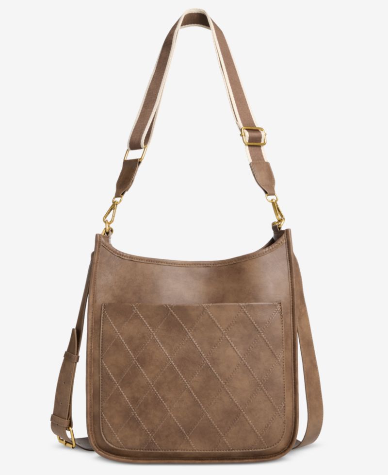Diamond Quilted Dip Crossbody Bag