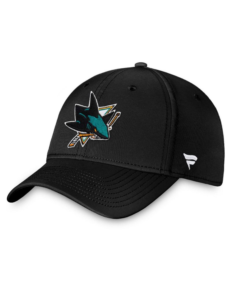 Men's Black San Jose Sharks Core Primary Logo Flex Hat