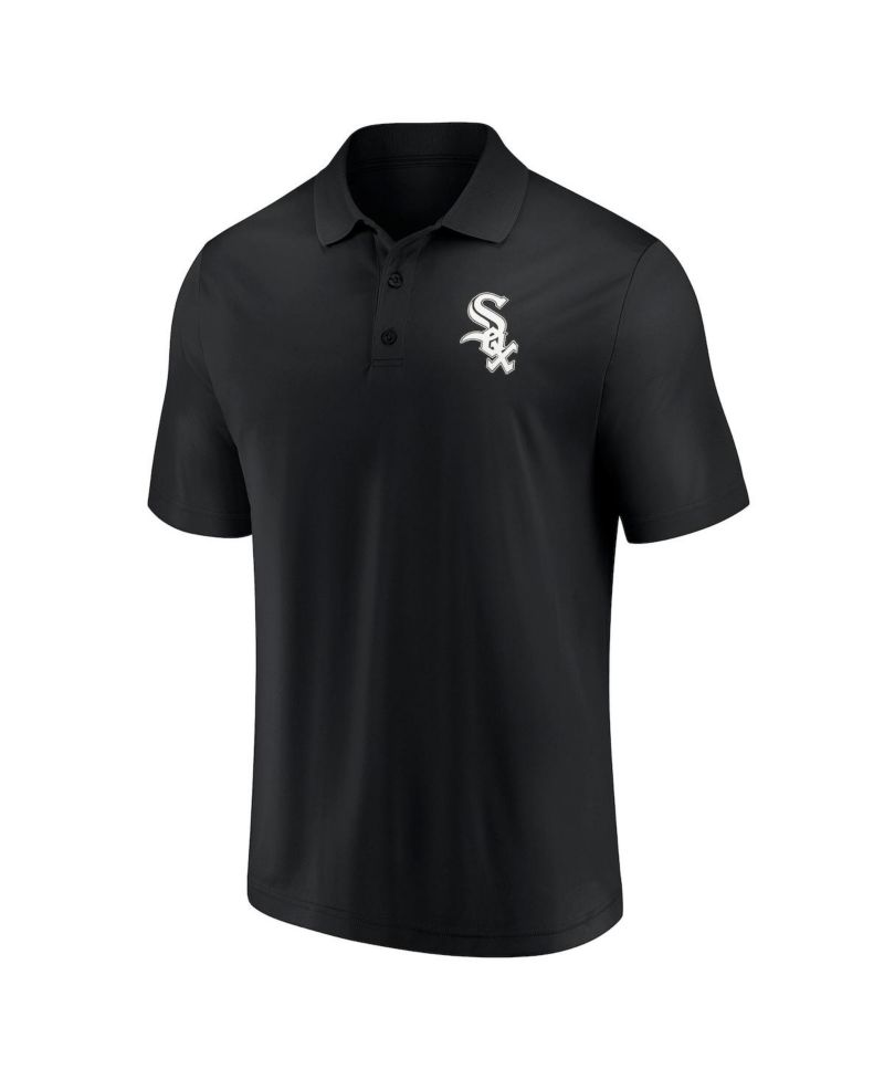Men's Black Chicago White Sox Primary Logo Polo Shirt