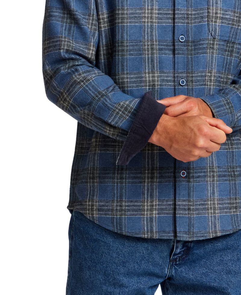 Men's Corduroy Collar Heavy Flannel Overshirt