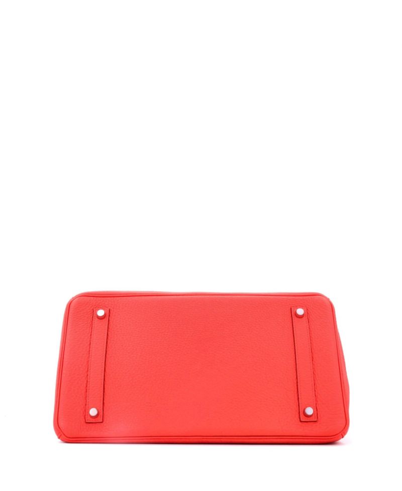 Birkin 35 Handbag Orange Togo with Palladium Hardware