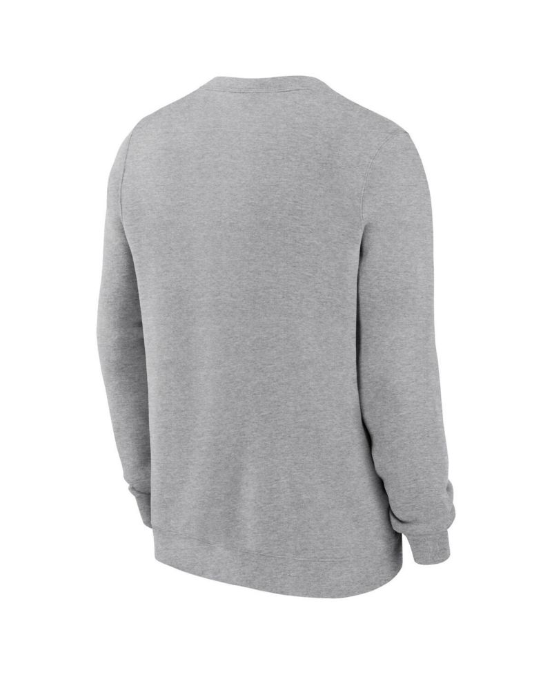 Men's Heather Gray Miami Dolphins Primetime Club Fleece Pullover Sweatshirt