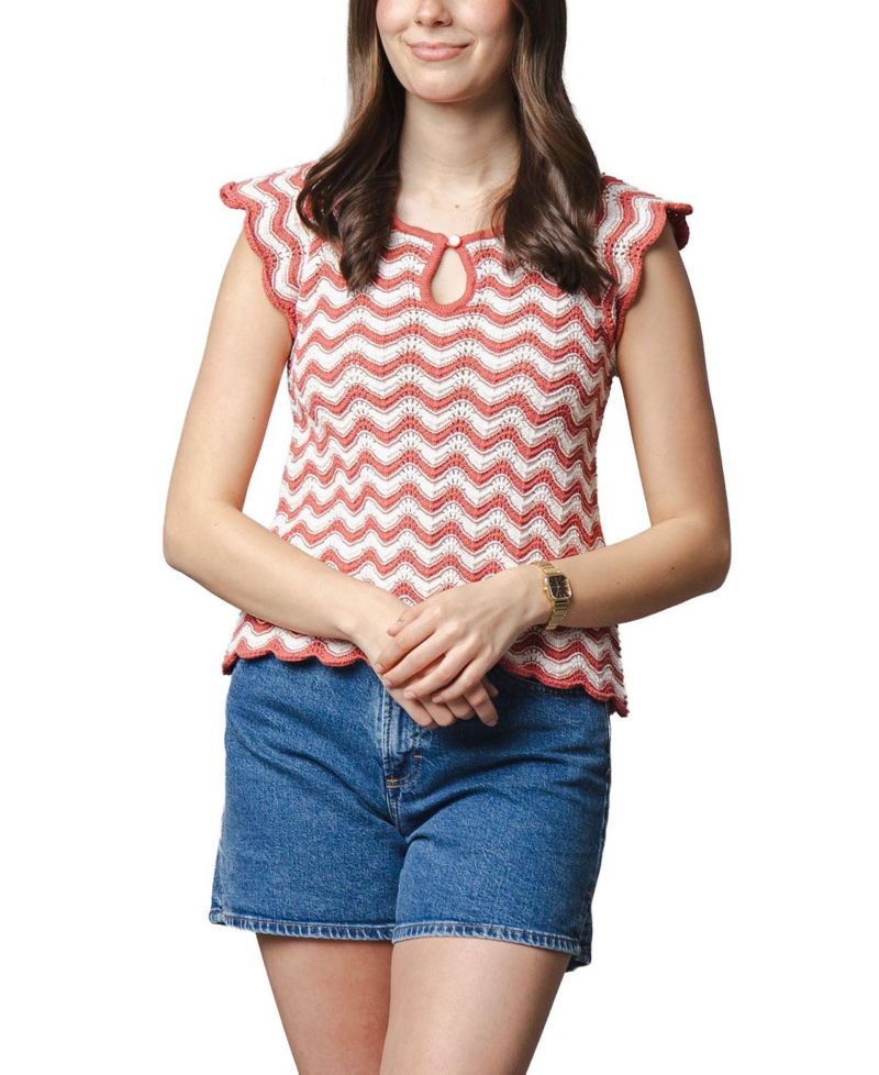 Women's Hope and Henry Organic Flutter Sleeve Sweater Top