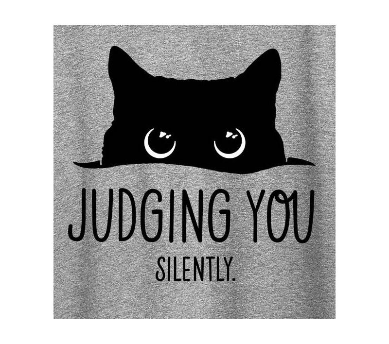 Judging You Silently Cat Plus Size Graphic T-Shirt