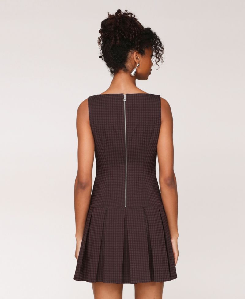 Women's Boat-Neck Sleeveless Short Fit & Flare Dress