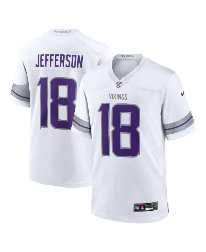 Men's Justin Jefferson White Minnesota Vikings Alternate Game Player Jersey