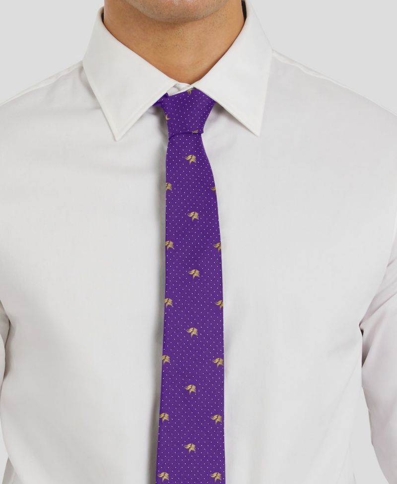 Men's Minnesota Vikings Game Day Polka Dot Tie