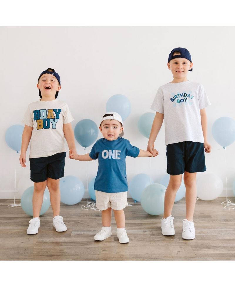 Baby Boys Birthday Patch Short Sleeve T-Shirt