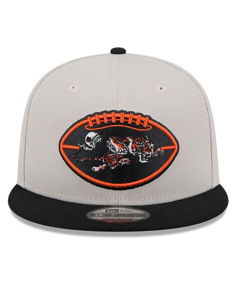 Men's Stone/Black Cincinnati Bengals 2024 Sideline Historic 9FIFTY Snapback Hat