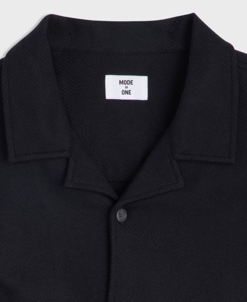 Men's Flannel Camp Collar Relaxed-Fit Shirt