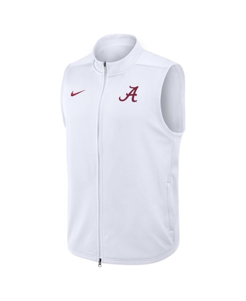 Men's White Alabama Crimson Tide Primetime Victory Therma-FIT Full-Zip Vest