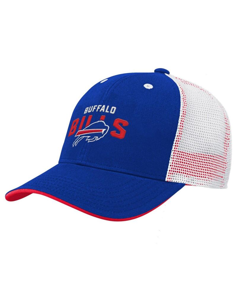 Big Boys and Girls Royal Buffalo Bills Core Lockup Trucker Adjustable Hat