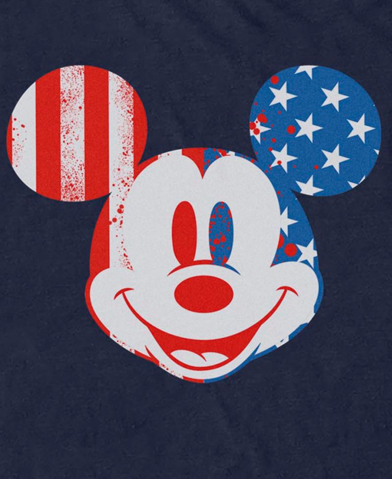 Men's Dis Mickey Flag Face Graphic T-Shirt