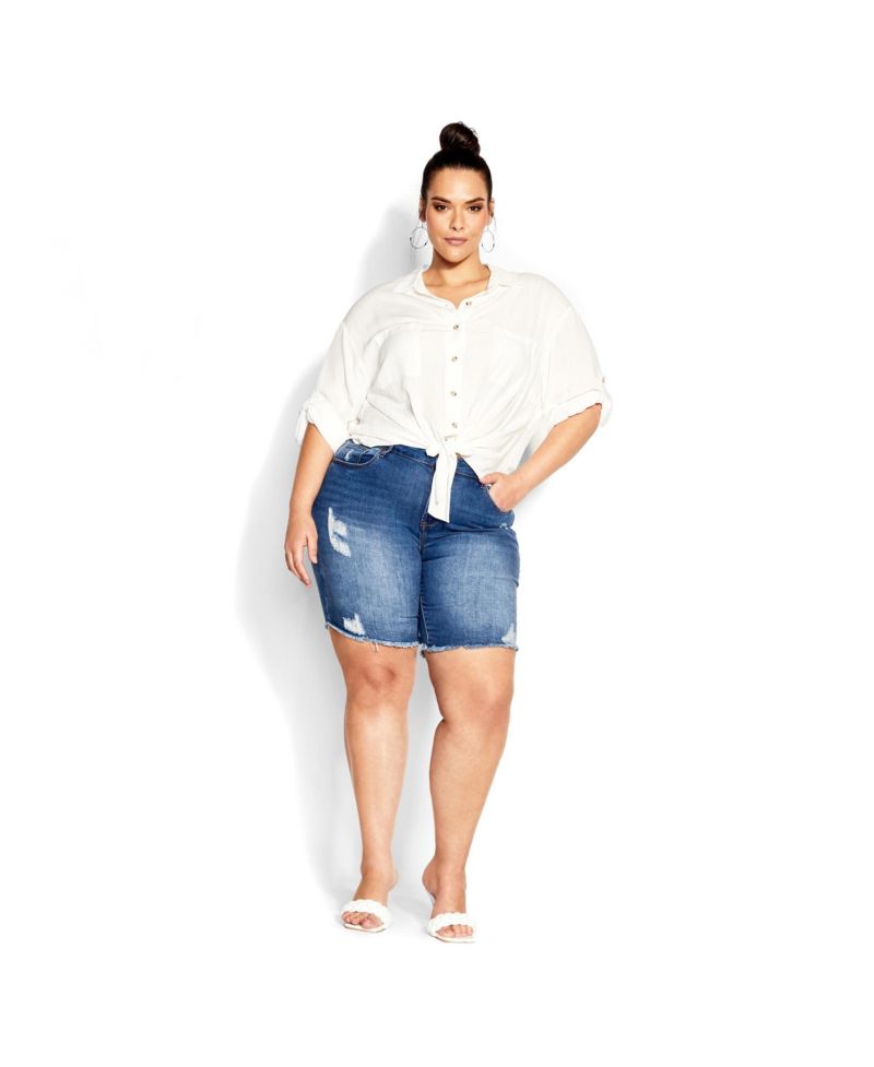 Plus Size Tropical Tie Top