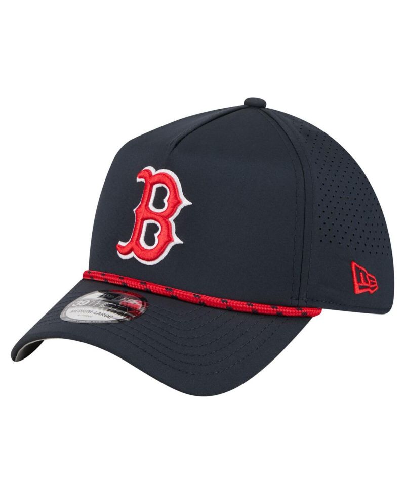 Men's Navy Boston Red Sox 39THIRTY A-Frame Perforated Flex Hat