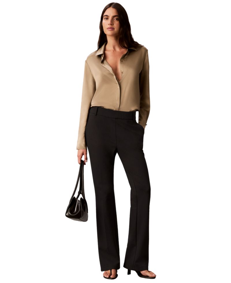 Petite Long-Sleeve Collared Shirt