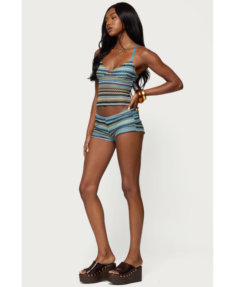 Womens Zigzag Stripe Tank Top