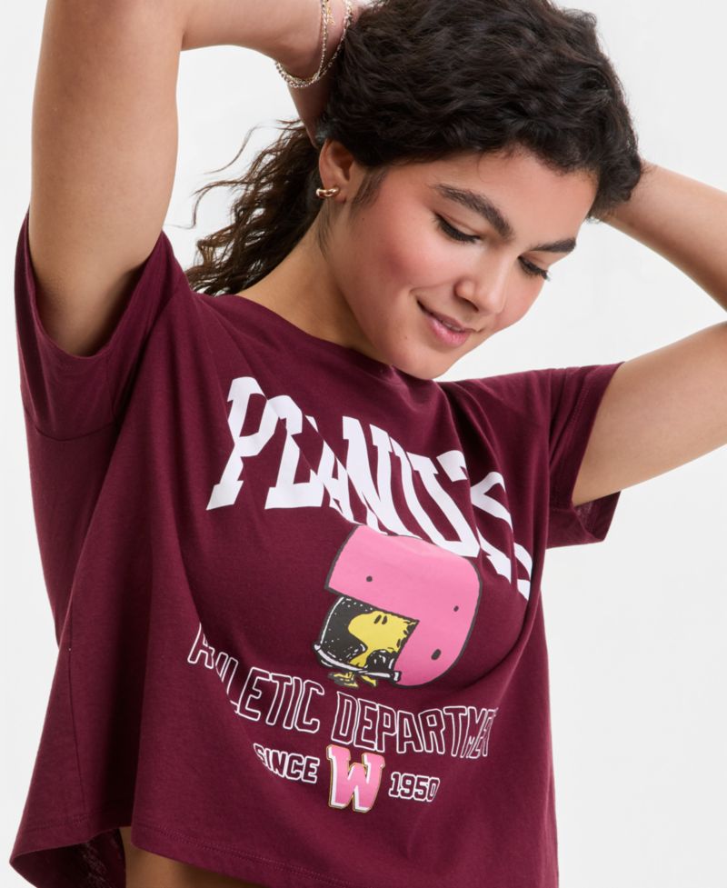 Juniors' Woodstock Football Graphic-Print Tee