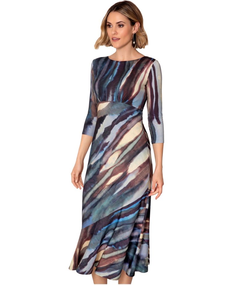Women's Maxine Asymmetric Midi Boat Neck Dress