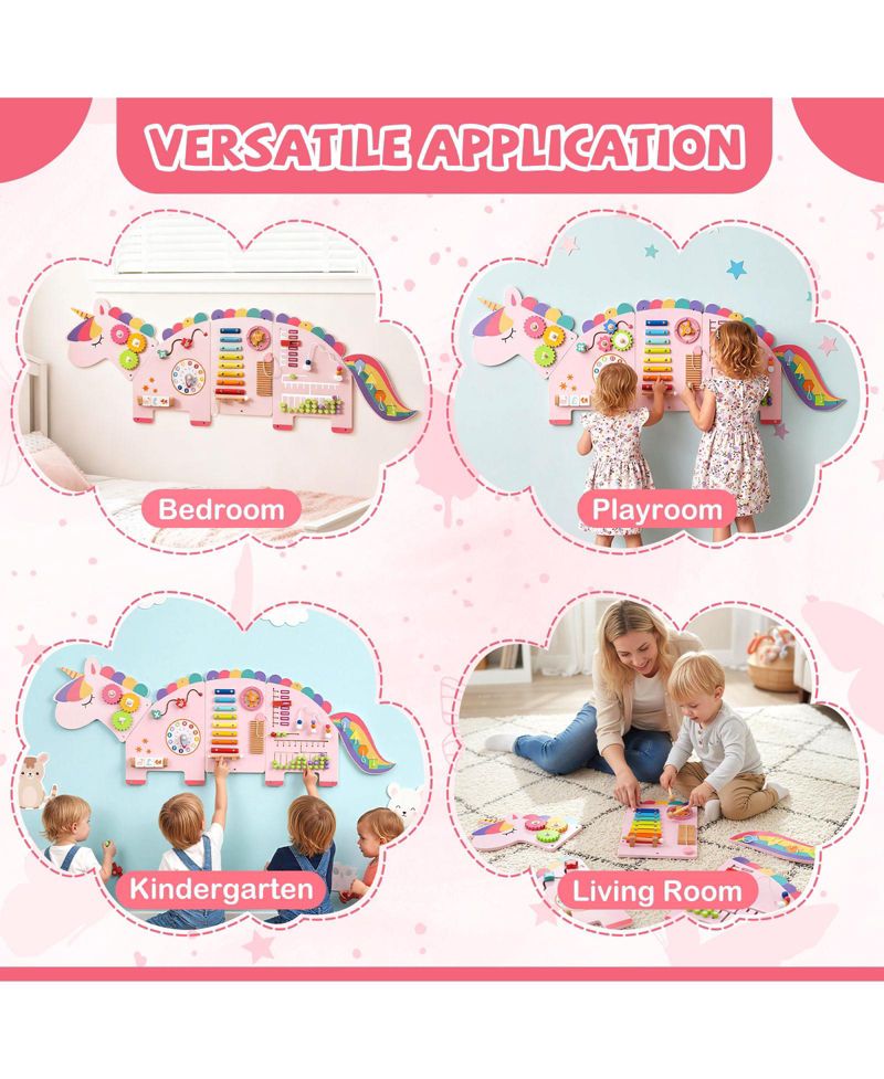 11-in-1 Montessori Wall-Mounted Busy Board