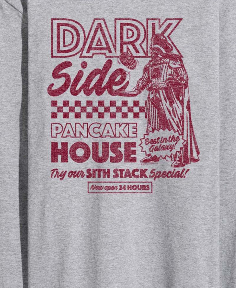 Men's Dark Side Pancake House Long-Sleeve Graphic T-Shirt
