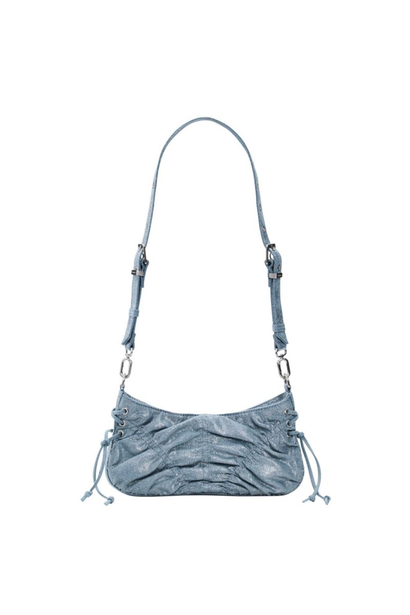 Women's Small gathered denim bag