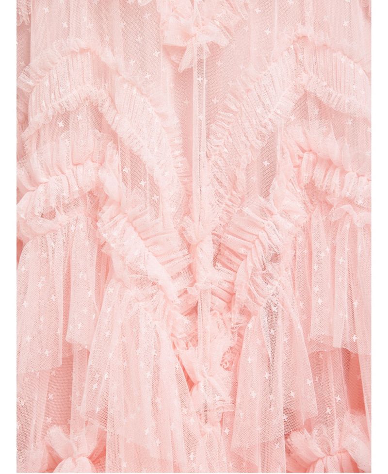 Women's Elia Halter Neck Ruffle Tulle Maxi Gown