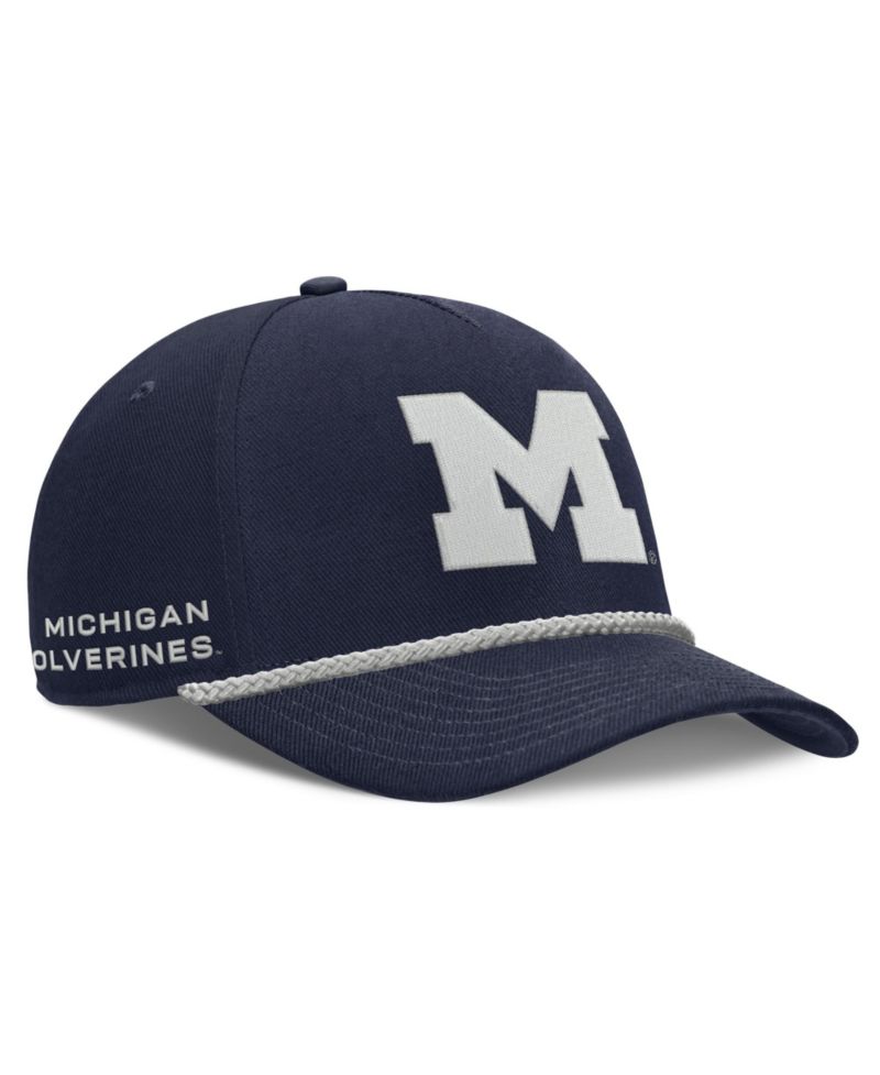 Men's and Women's Navy Michigan Wolverines Rope Rise Adjustable Hat
