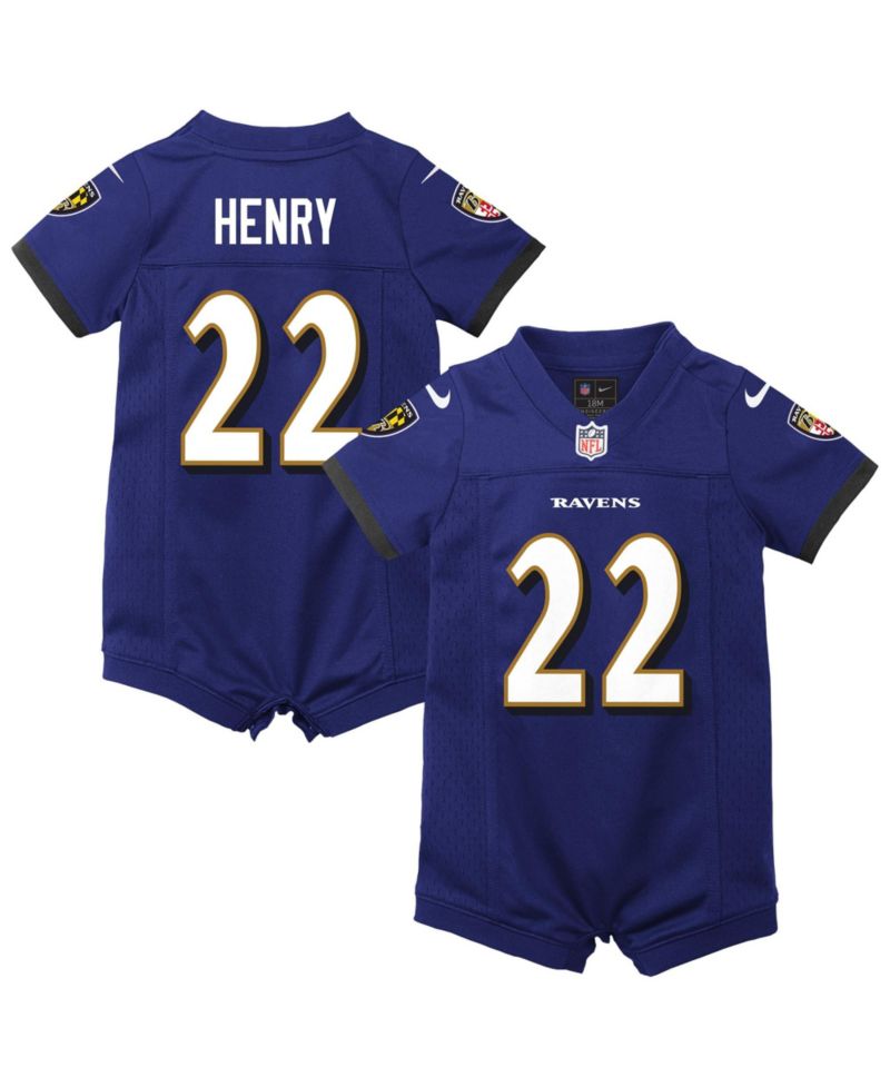 Baby Boys' and Girls' Derrick Henry Baltimore Ravens Game Jersey Short-Sleeve Romper