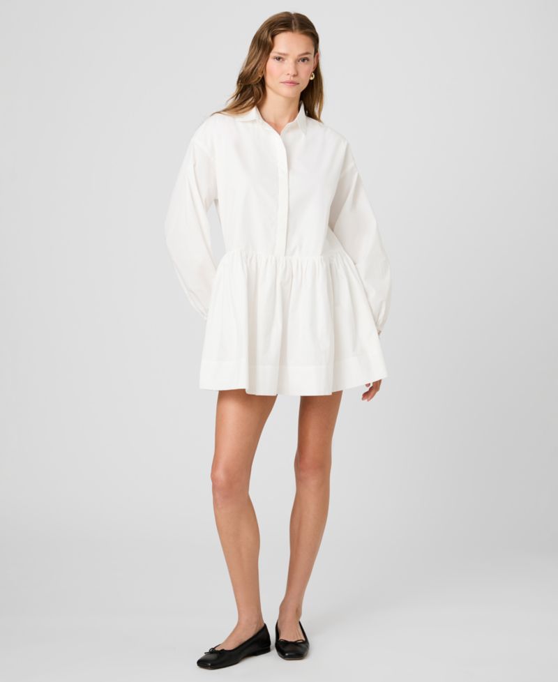 Women's Long-Sleeve Flare Mini Dress