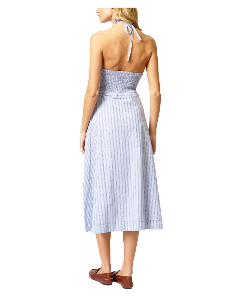 Women's Ora Poplin Stripe Halter Dress