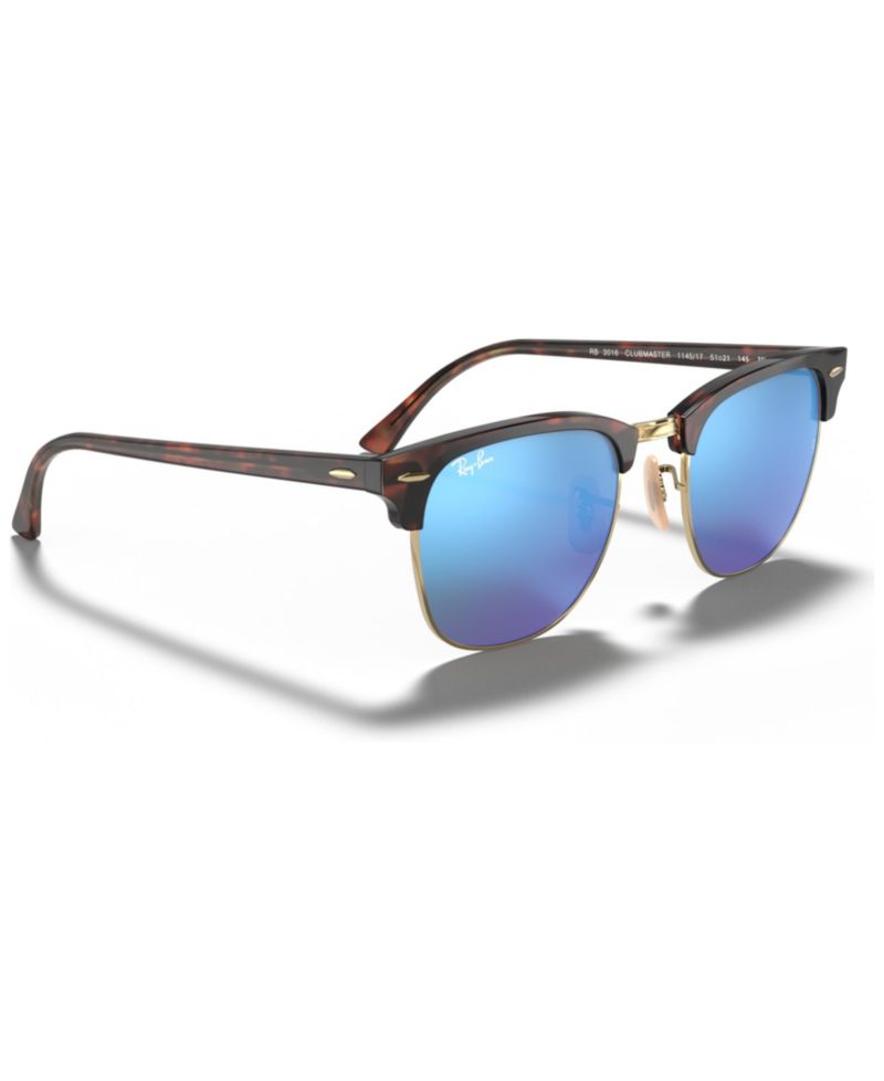 Unisex Sunglasses, RB3016 CLUBMASTER MINERAL FLASH LENSES