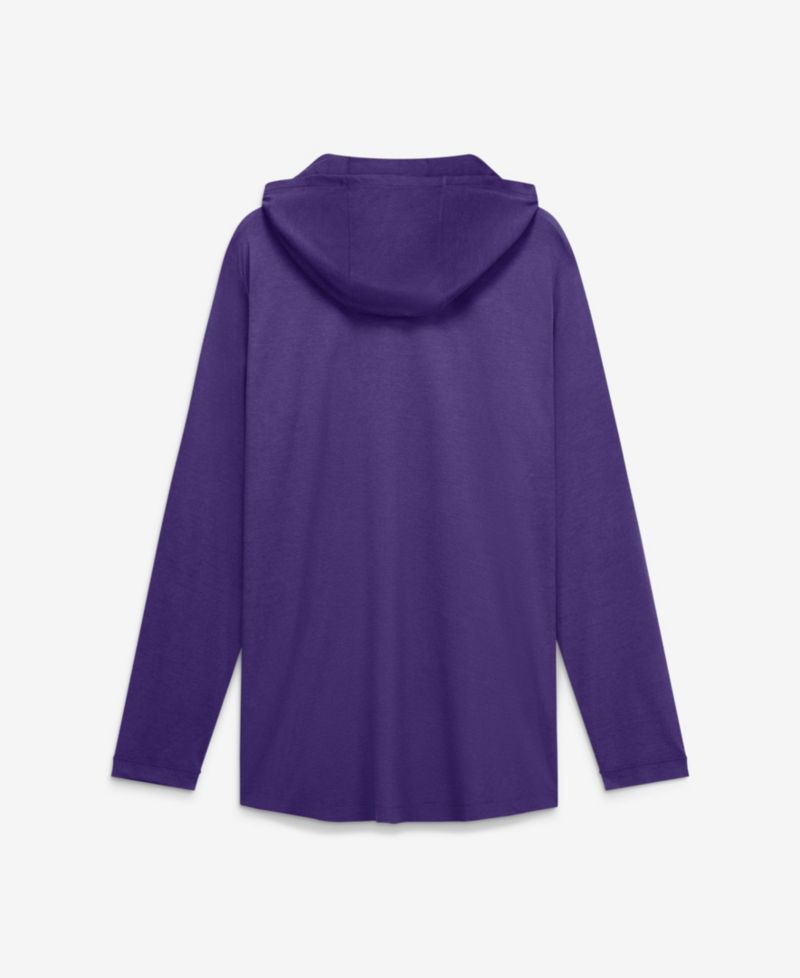Men's Purple LSU Tigers Primetime Pattern Tri-Blend Dri-FIT Long Sleeve Hooded T-Shirt