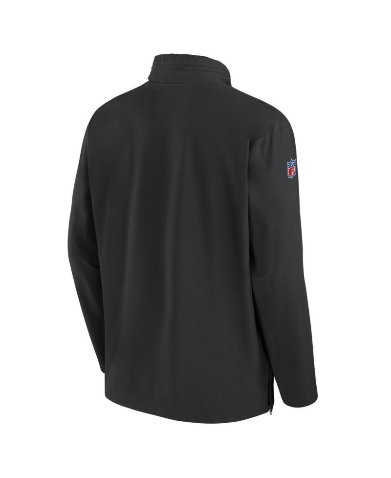 Men's Black New York Jets Sideline Coach Half-Zip Jacket