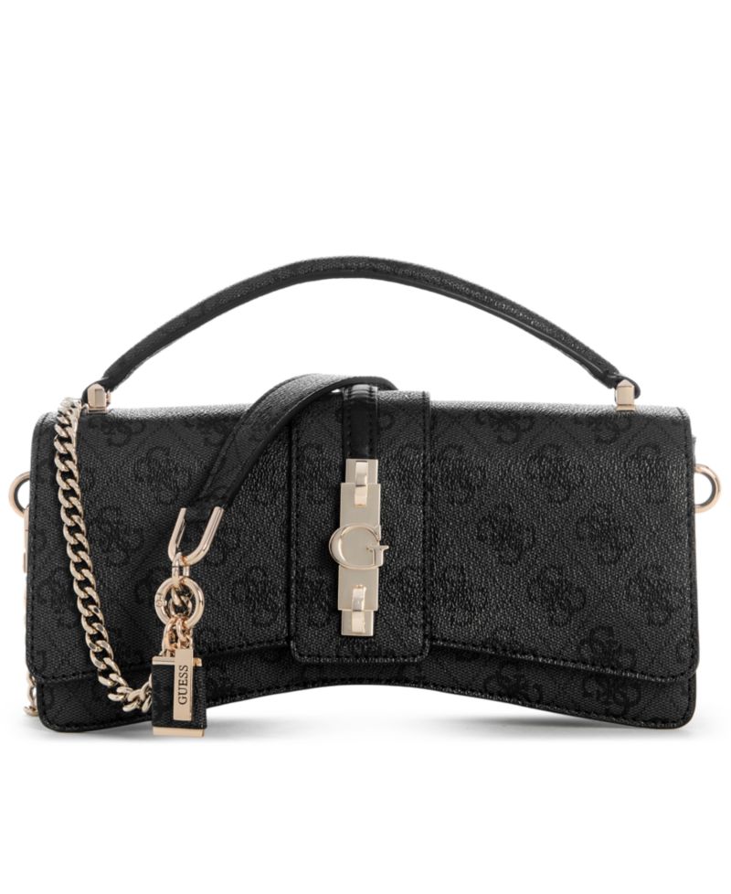 Yvonne Logo Small Top Handle Flap Crossbody Handbag