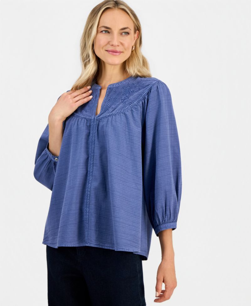Women's Cotton Embroidered Blouse
