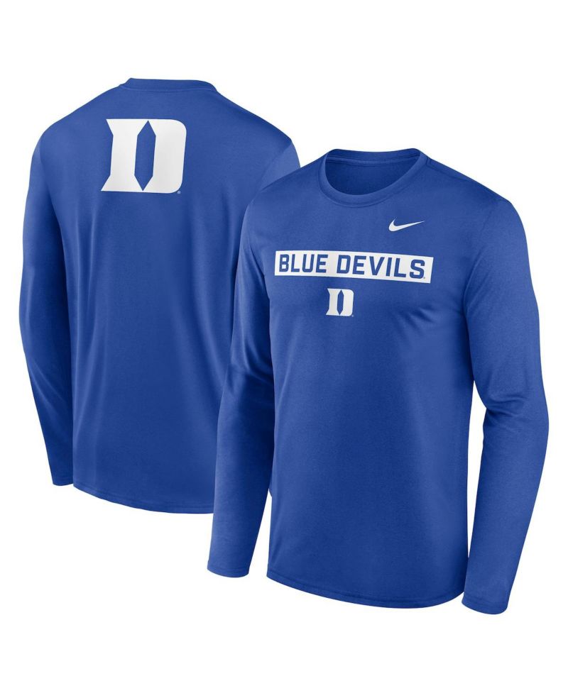 Men's Royal Duke Blue Devils Primetime Campus 2-Hit Legend Long Sleeve T-Shirt